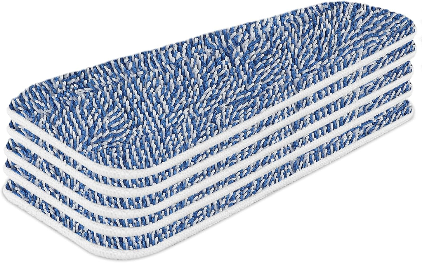 Replacement Mop Pad 16.5''x5.5'' for Floor Cleaning, 5 Pack Chenille Dust Mop Head Refills Attract and Pick Up Pet Hair, Washable Dry Cleaning Pads Compatible with Bona Mop and Most Spray Mops