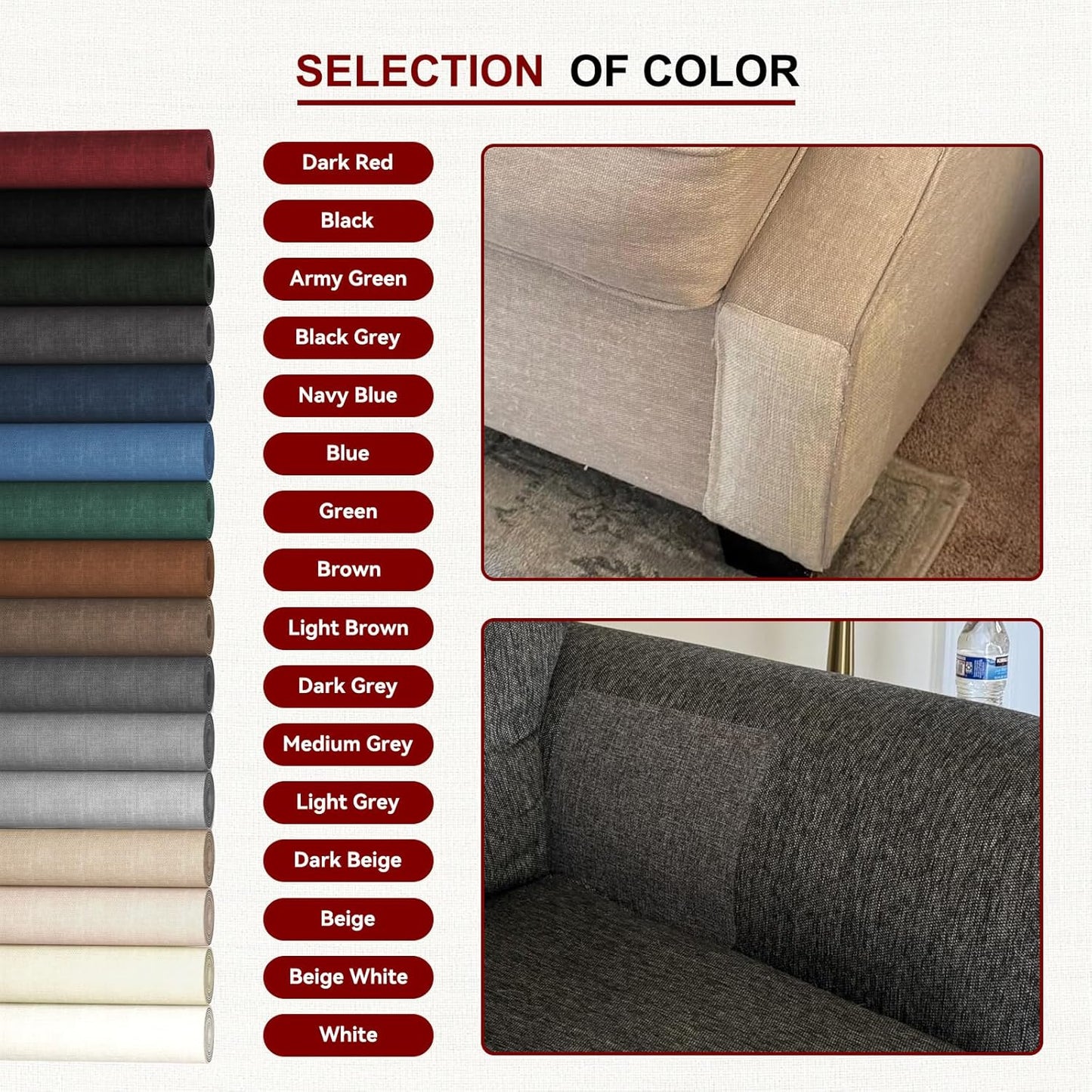 Linen Repair Tape 4x79 inch, Self Adhesive Fabric Patches, Linen Patch Tape Kit, Fabric Repair Tape for Couch Sofas, Headboards, Chairs, Pillows, Curtains, Couches - Navy Blue