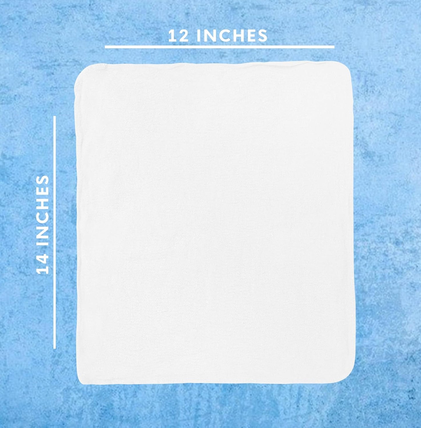 Cotton Shop Towels - Pack of 25 Cleaning Rags 12'' x 14'' - Super Soft and Absorbent Shop Rags for Cleaning House - Multipurpose Towels for Automobiles, Industries, Garage