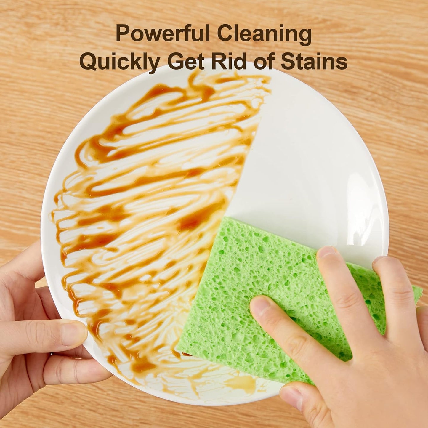 JOYMOOP Dish Sponge Scrubber, Cellulose Sponges Kitchen for Non-Scratch Washing Dishes, Household Cleaning Scrub Natural Sponge, Pack of 36 Colorful Sponges