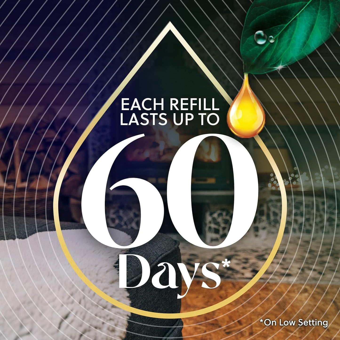 Air Wick Plug In Vibrant Scented Oil, Campfire + Winter Woods, Air Fresheners for Home Long Lasting,Home Room Fresheners,Air Freshener Plug In, House Essentials for Small Spaces + Large Spaces,5 ct