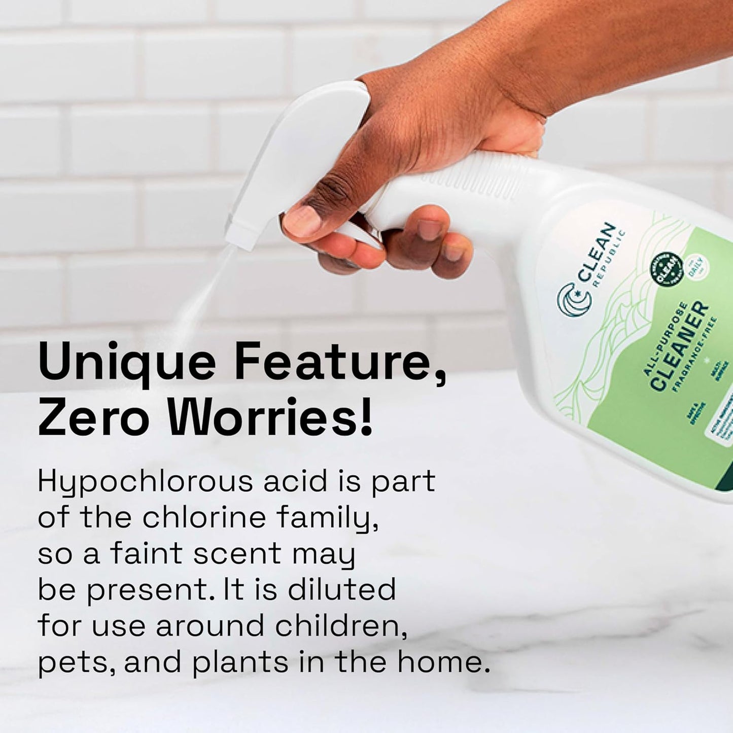 Clean Republic All-Purpose Cleaner, Daily Use Cleaning Spray for Kitchens, Bathrooms, and More, 32 Fluid Ounce Bottle, 12-Pack