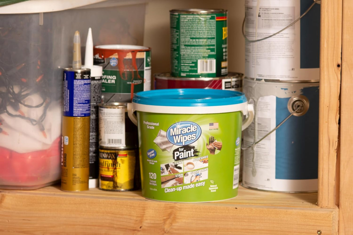 MiracleWipes for Paint Prep & Cleanup, Remove Tough Grime Build-Up, Wet Paint, Caulking, Epoxy, Colorant, and more from Hands, Surfaces, & Tools - 120 Count