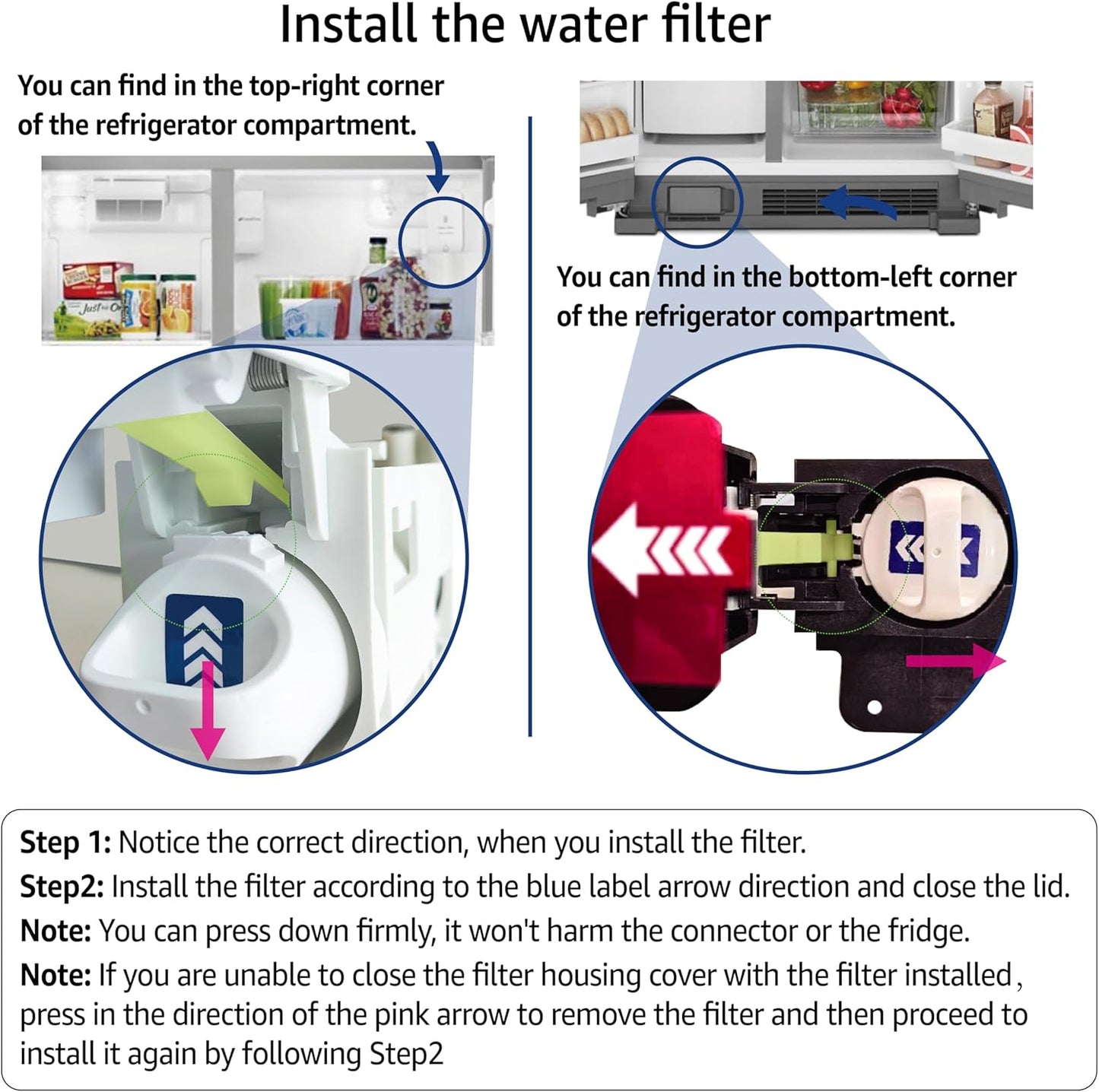Maxblue W10295370A Replacement for Everydrop® Filter 1, Whirlpool® EDR1RXD1, EDR1RXD1B, P8RFWB2L, P4RFWB, Kenmore® 46-9081, 46-9930, MB-F38 Refrigerator Water Filter, 3 Filters (Package May Vary)