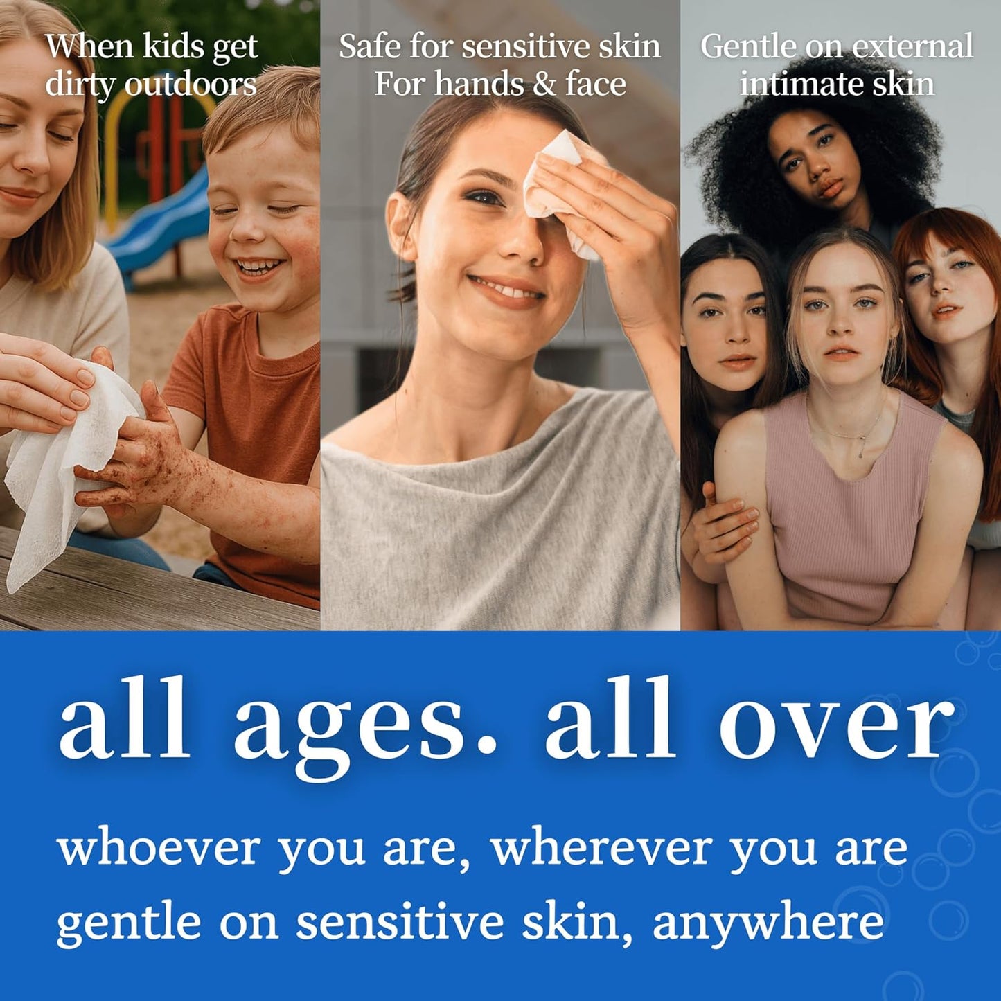 Mini Travel Wipes - 100% Water - Individually Wrapped - For Hand, Face & Body - Unscented Wet Wipes for Adults & Kids, Baby with Sensitive Skin - Feminine Wipes for Women, On the Go Essentials, 220 ct