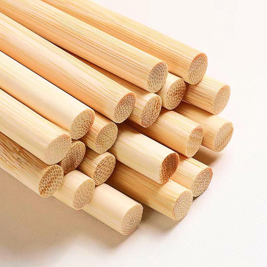 1/4 x 6 Inch 25 PCS Dowel Rods Wood Sticks Wooden Dowel Rods - Unfinished Bamboo Sticks - for Crafts and DIYers