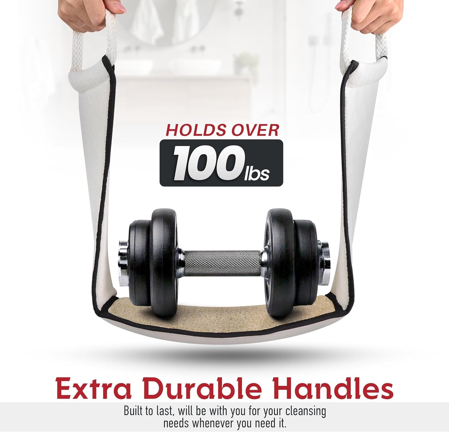 Sturdy Natural Loofah Back Scrubber for Shower for Men, Egyptian Loofah Body Scrubber Exfoliator and Washer for Men to Clean Your Back Deeply Like an Exfoliating Washcloth- 1 Count (1 Pack) - Black