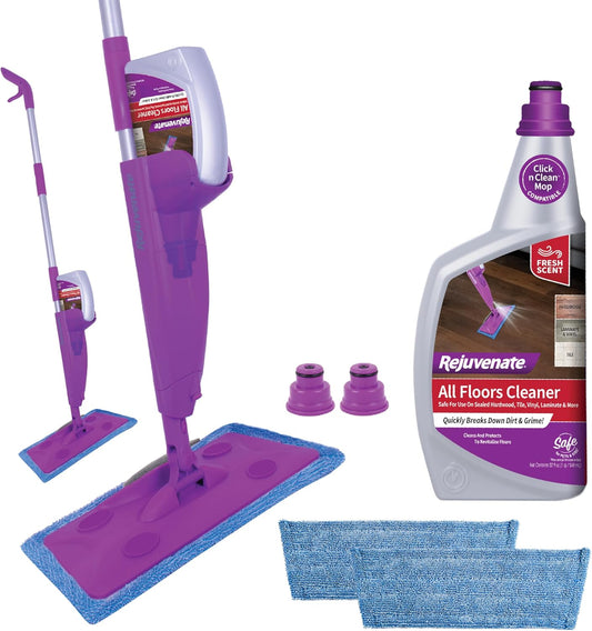 Rejuvenate Click N Clean Multi-Surface Spray Mop All-in-One Kit Cleans and Revitalizes Floors, 1 Count