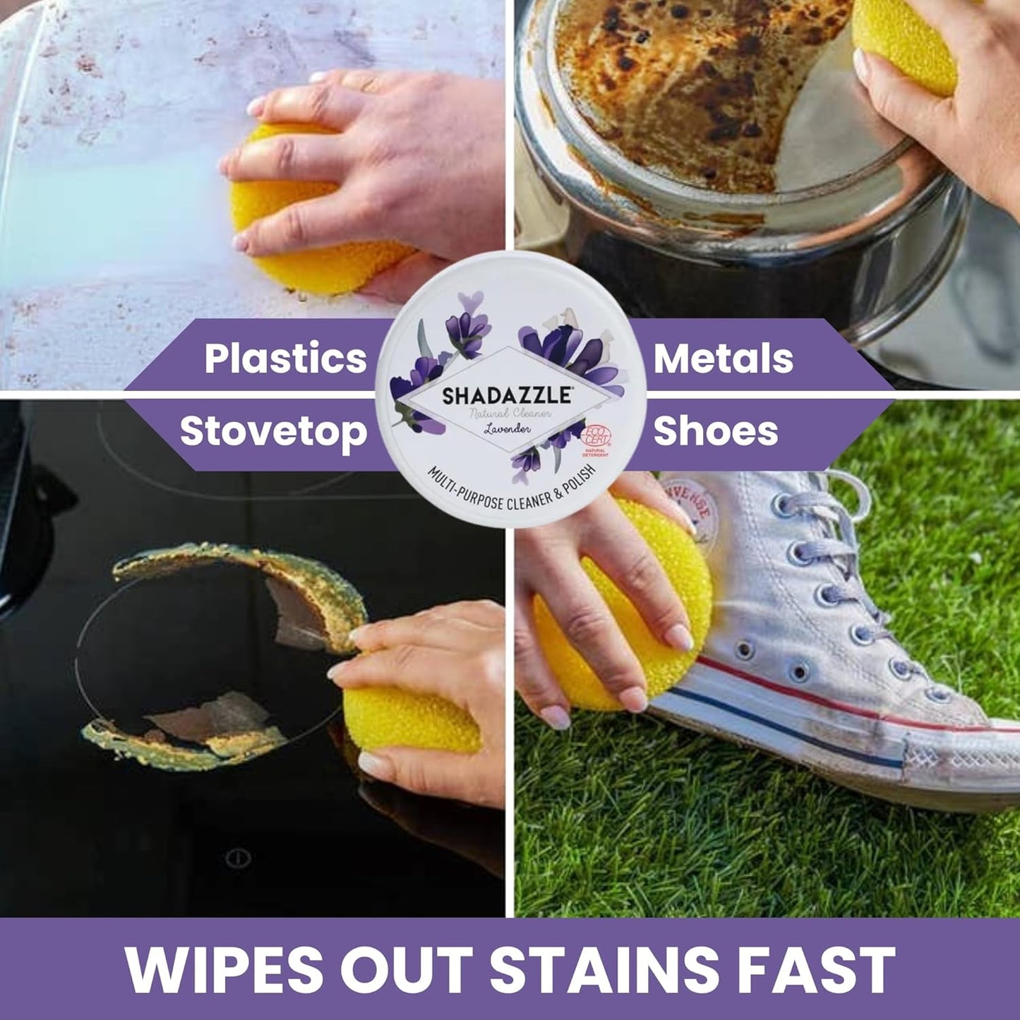 Shadazzle Natural All Purpose Cleaner and Polish – Eco friendly Multi-purpose Cleaning Product (1 Pack, Lavender)