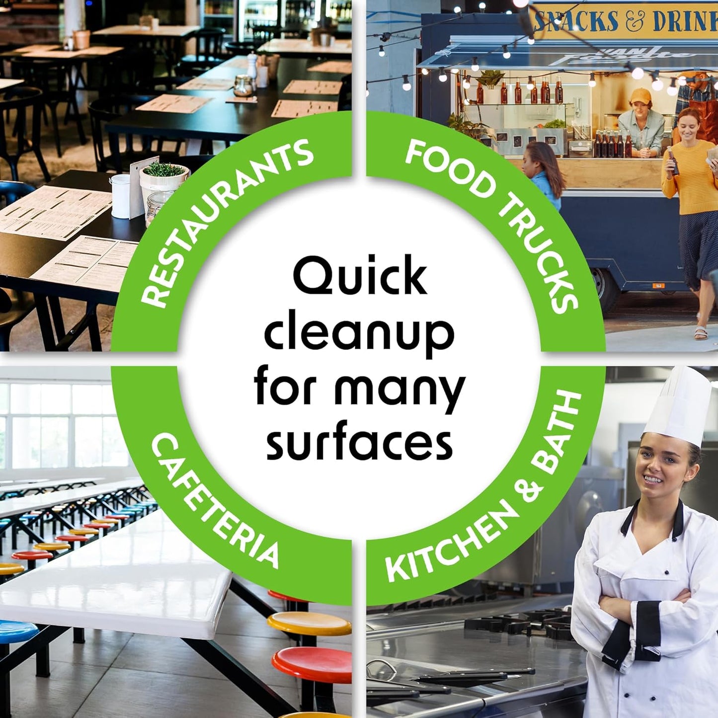 Wipex Table Bussers - Multi Surface Cleaner Natural Cleaning Wipes - Cleaning Vinegar Plant Based Wipe to Clean Restaurant Tables, Counters and Household Items, 400 Count (Pack of 1)