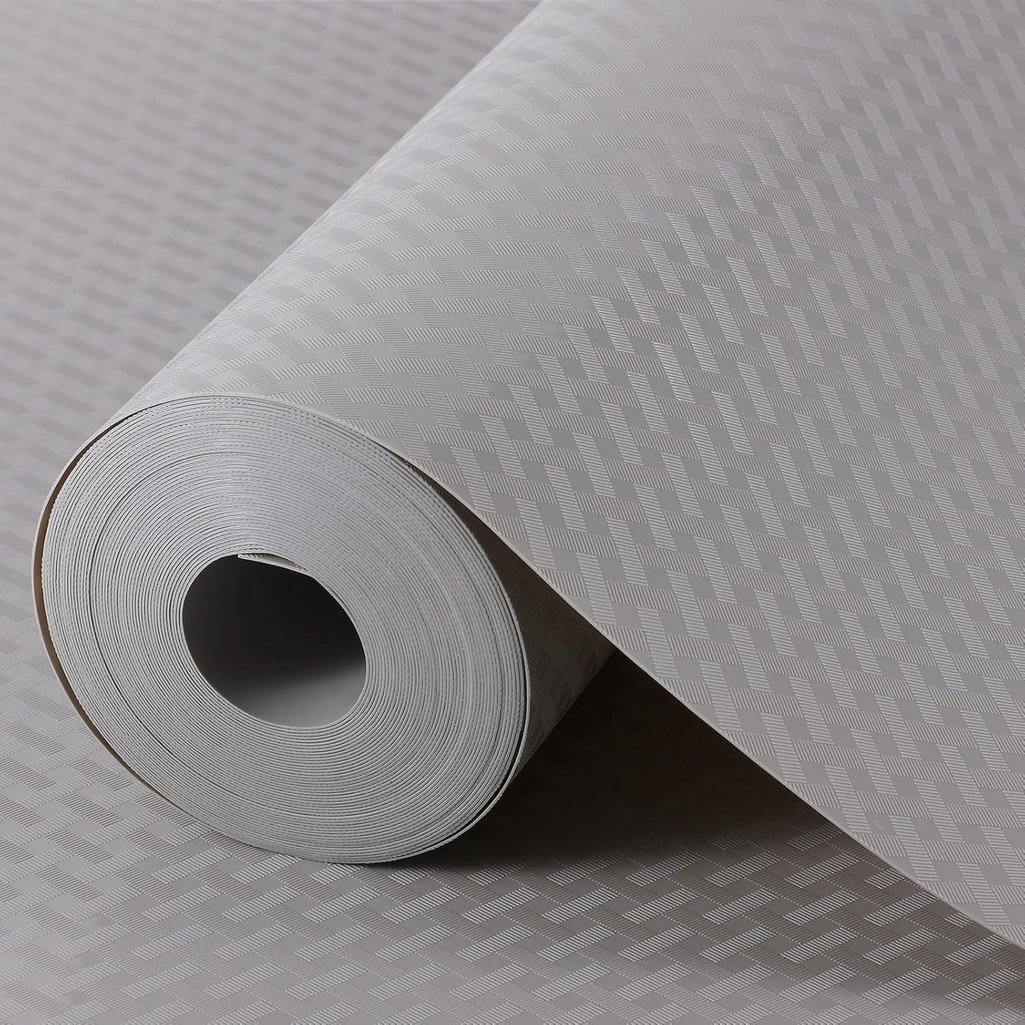 Light Gray Shelf Liners for Kitchen Cabinets Refrigerator Liners Waterproof & Oil-Proof Kitchen Cupboard Liner Drawer Mats EVA Material Non Adhesive Fridge Liner for Shelves 17.5 x 157.4 Inches