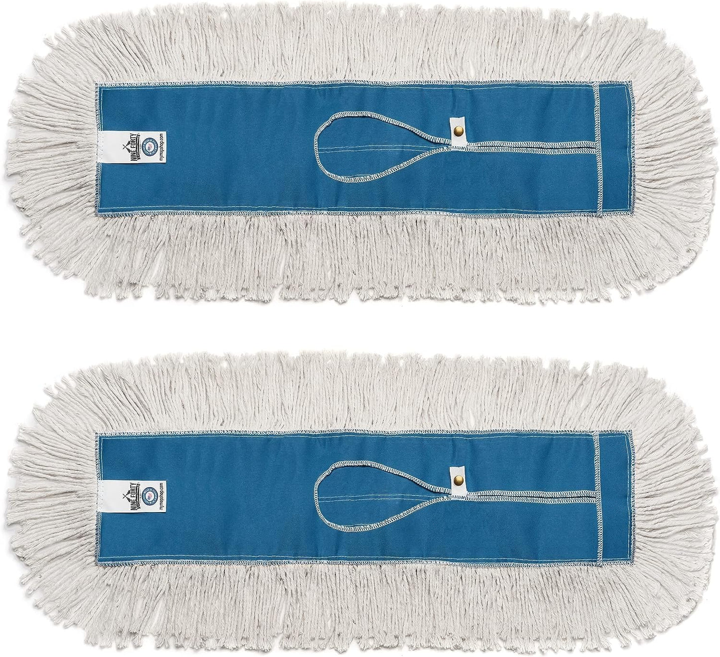 Nine Forty Industrial-Grade 36x5 Cotton Dust Mop Head Refills, Perfect Replacement for Busy Home, Gym, Industrial and Commercial Spaces, Heavy-Duty Mop for Janitorial & Housekeeping Needs - 2 Pack