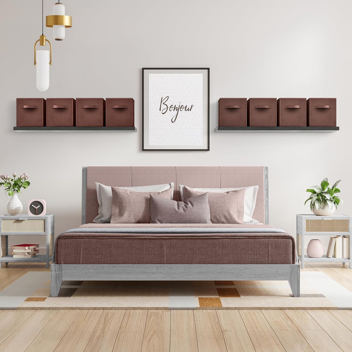 Sorbus Fabric Storage Cubes - 8 Foldable Storage Bins for Organizing Pantry, Cubbies, Toy Box - Clothes Storage & Closet Organizer - 11 Inch Collapsible Cube Baskets for Shelves with Handle