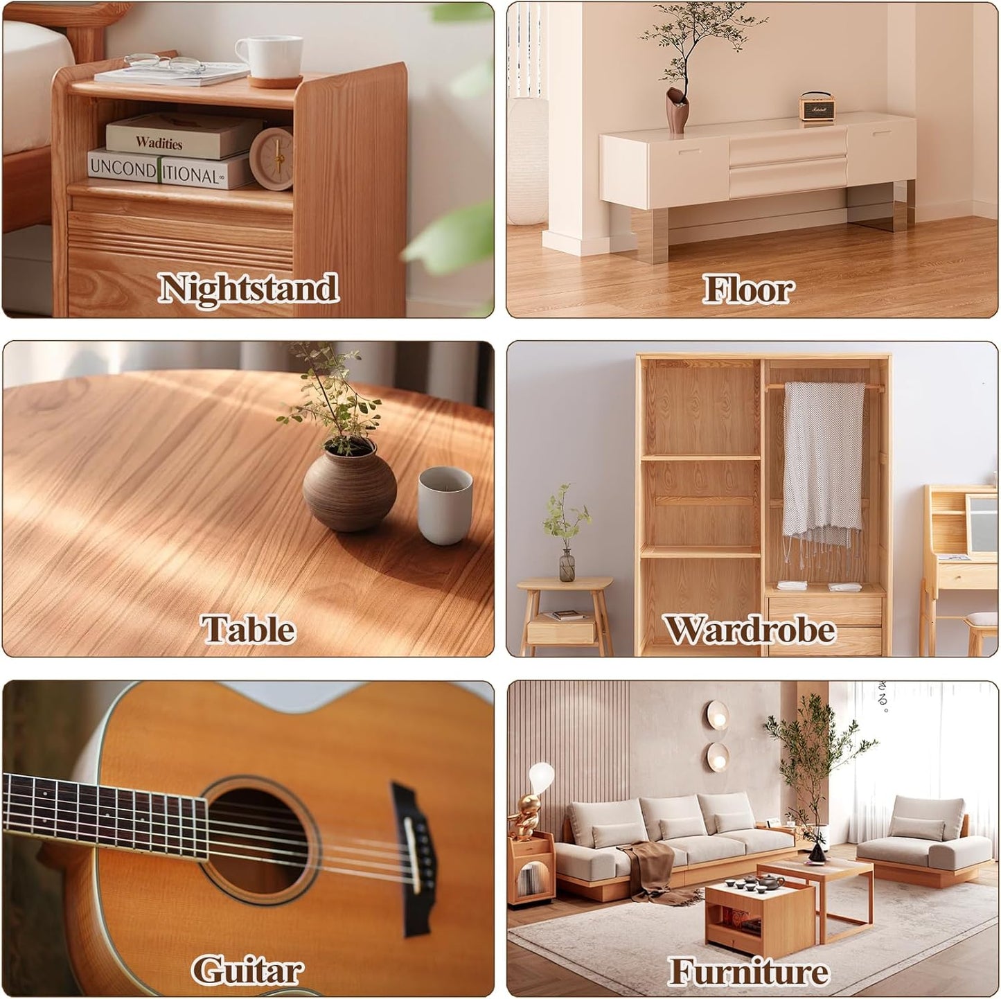 Natual Wood Filler, Natual Wood Putty, Paintable Stainable Wood Repair Putty, 9.87 Ounce Wood Furniture Repair kit, Quickly Repair Wood Cracks and Holes on Wooden Floor Furniture (Natual)