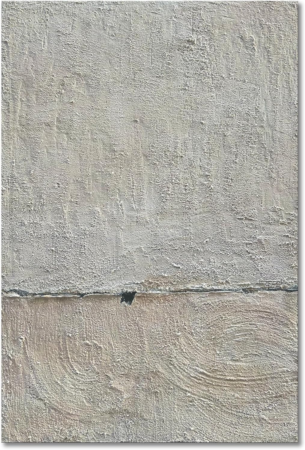 NANKAI Hand painted Minimalist Black and White art canvas Abstract Oil painting 36x24 inch wall decorative art