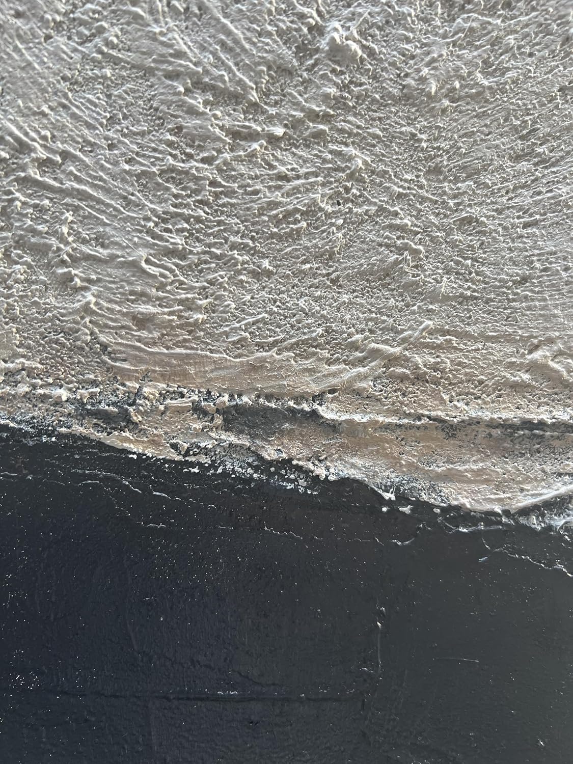 NANKAI Hand-painted Minimalism Black and Gray Art Oil painting Canvas Abstract Oil Painting Wall Art 36x24 Inch Home Wall Decoration