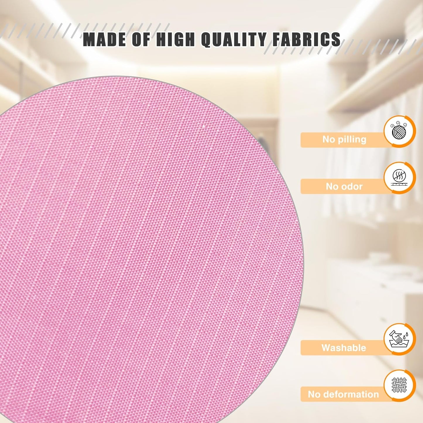 Hanging Closet Organizer and Storage 3-Shelf, Easy Mount Foldable Hanging Closet Wardrobe Storage Shelves, Clothes Handbag Shoes Accessories Storage, Washable Oxford Cloth Fabric, Pink