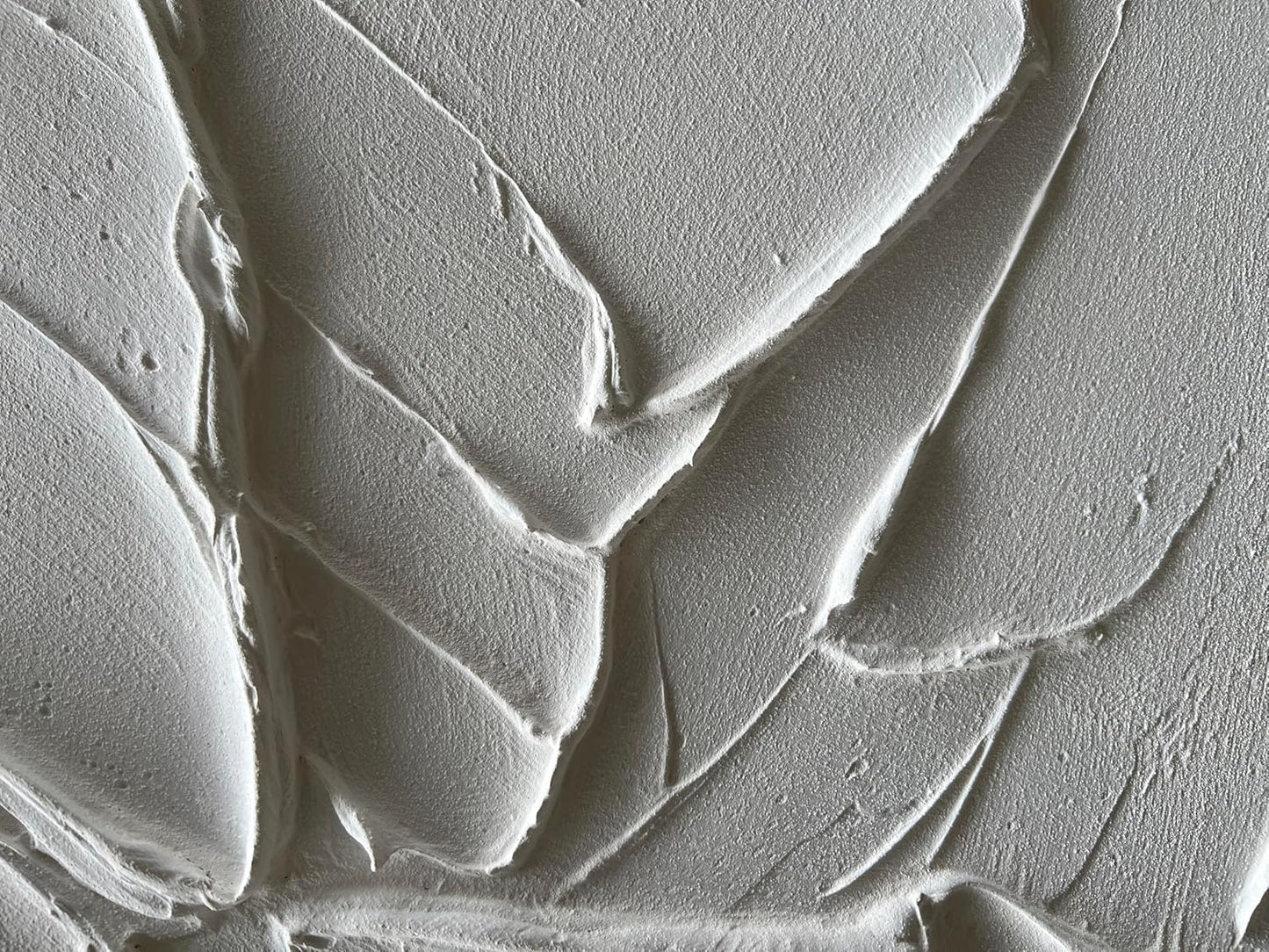 NANKAI Hand-Painted Thick Texture White Minimalist Oil Painting 30x60 Inch Large Contemporary Art Oil Painting, Home, Office Wall Decoration Art