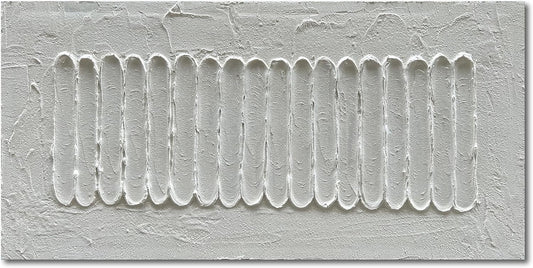 NANKAI Art 24x48 Inchs White Minimalist Art Oil Painting Hand Painted Thick Texture Abstract Painting Home Wall Decorative Art