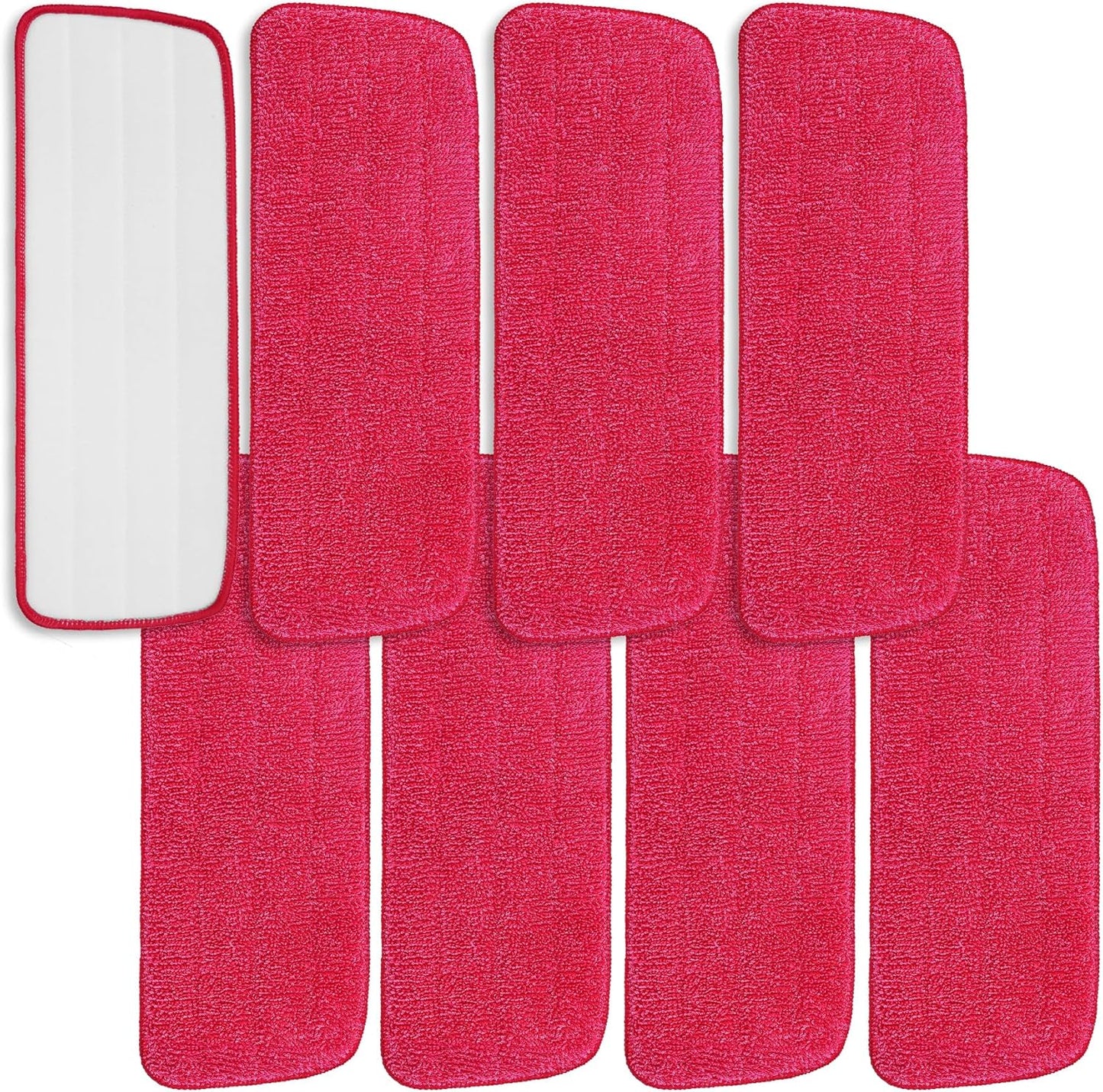 Replacement Microfiber Mop Pads Compatible with Rubbermaid Reveal Spray Mop with Washable Pads, 16.5" Reusable Wet & Dry Mop Replacement Pads Fit for Any Microfiber Reveal Flat Mops(8 Pack)