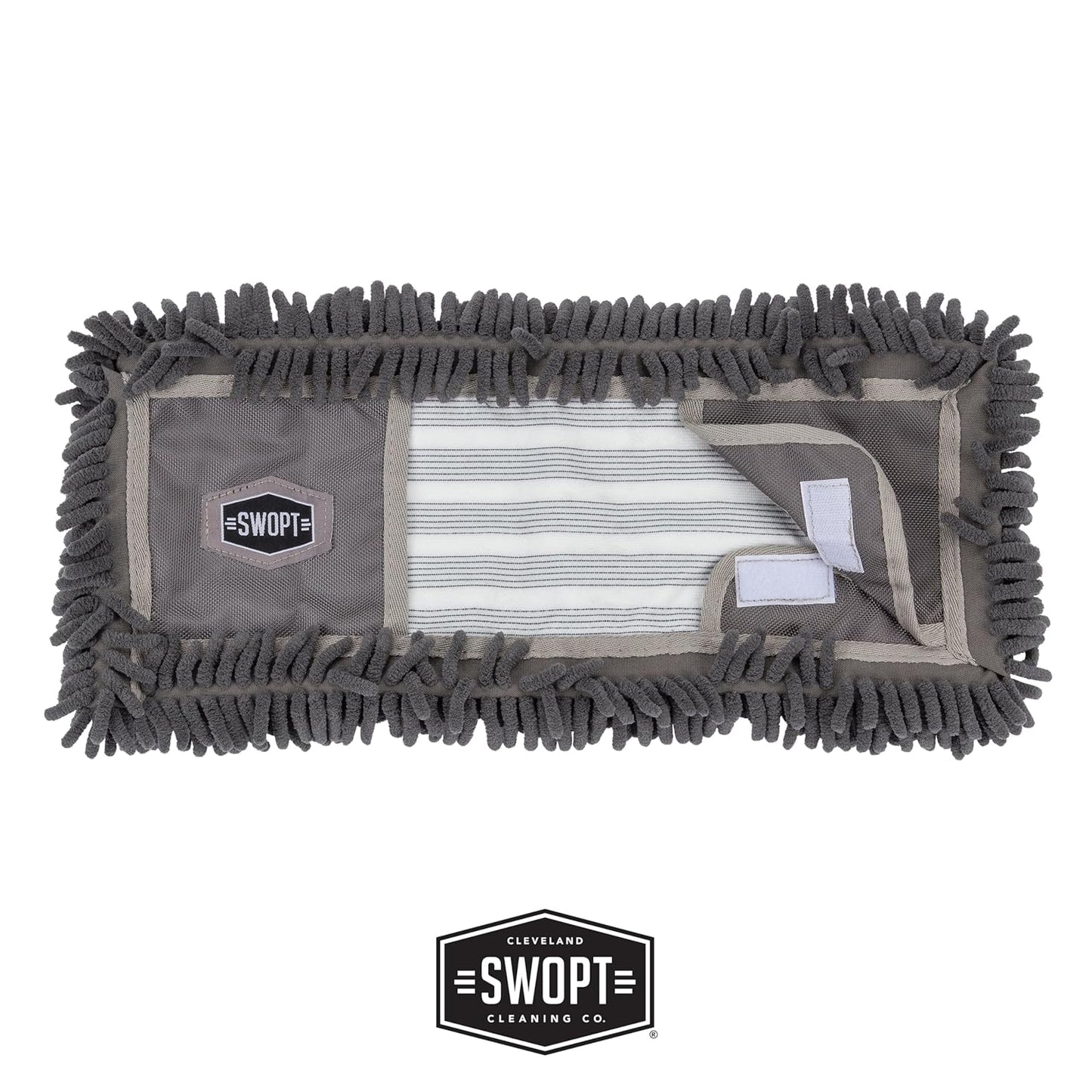 SWOPT 18” Microfiber Dust Mop Refill – Cleaning Pad for Use on Wood, Laminate, Tile – Interchangeable with All SWOPT Cleaning Products for More Efficient Cleaning and Storage
