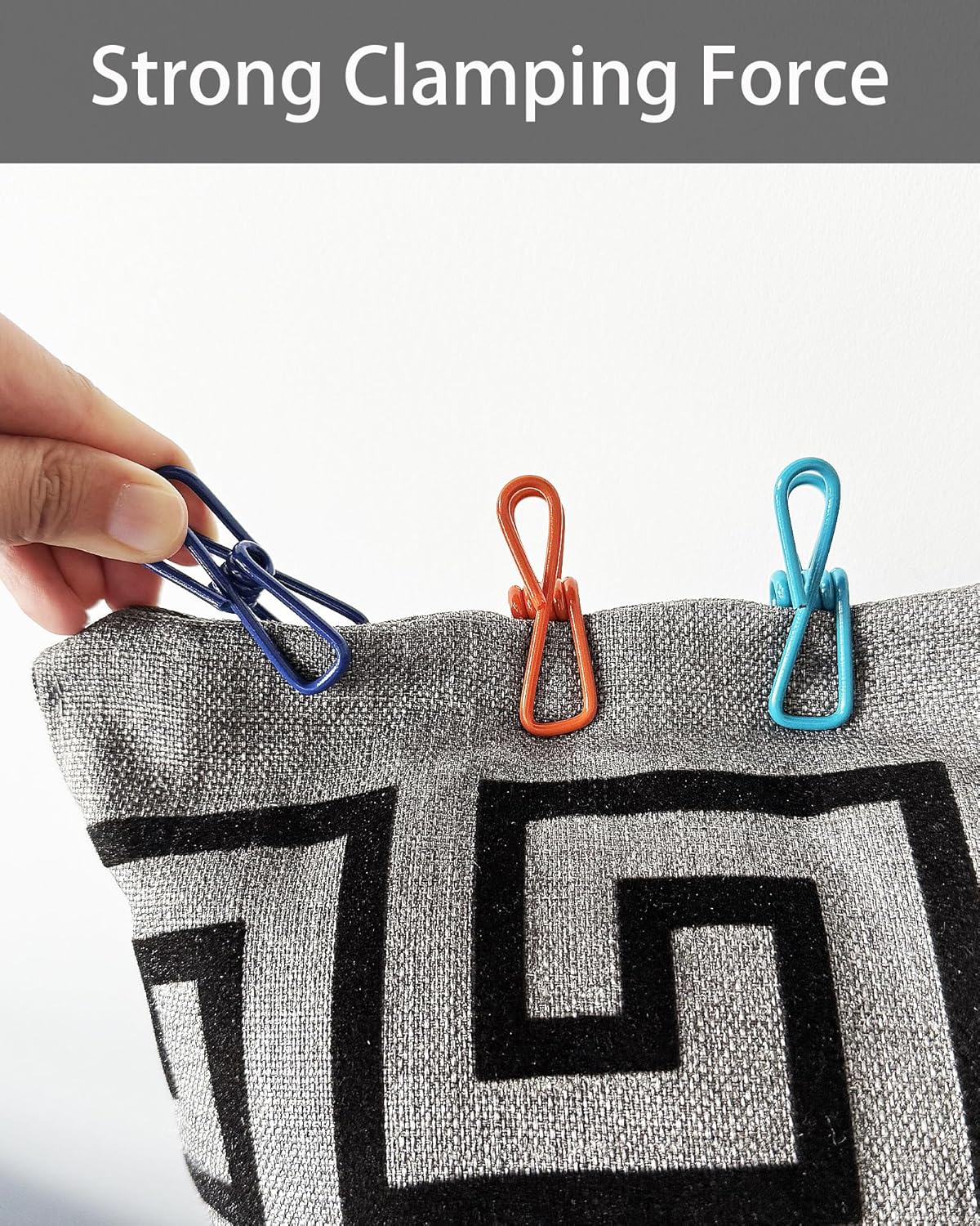 Multipurpose 2 in Chip Bag Clips 10 Pack Metal Clips for Kitchen Food Storage, Laundry Hanging, Bag Chip Bag Sealing - Easy to Use Strong Grip Clips for Home Organizing