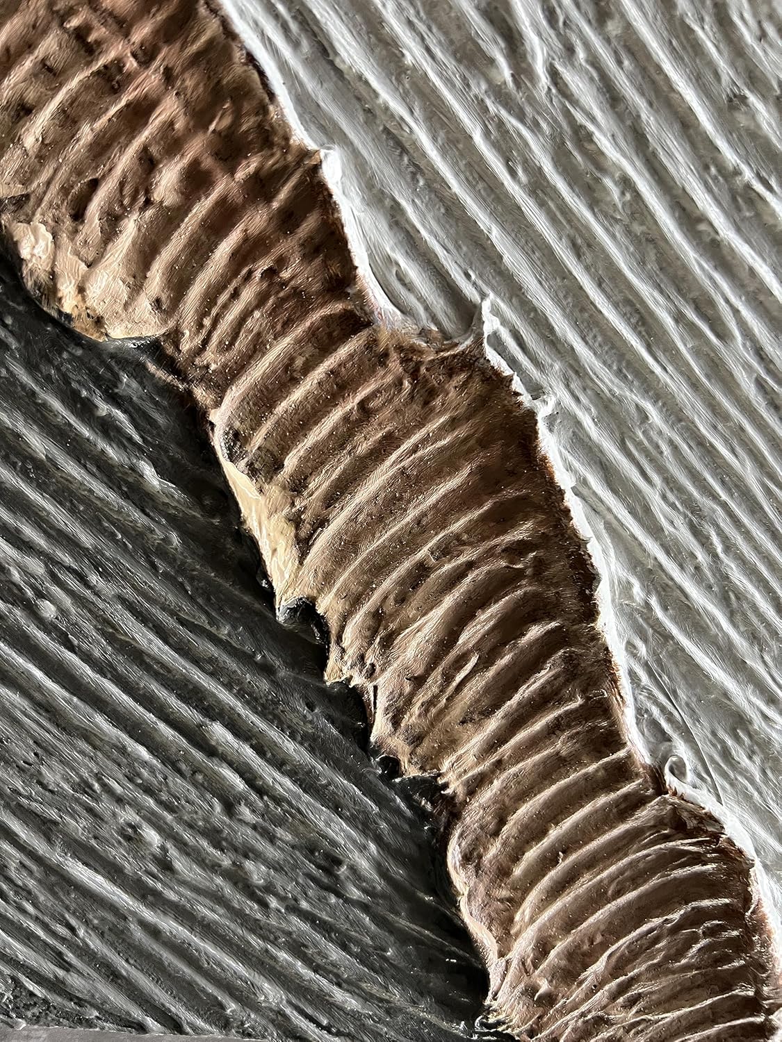 NANKAI Thick Texture Abstract Oil Painting Hand-Painted Beach Wave Landscape Oil Painting Family Wall Decorative Art 24x48 Inch